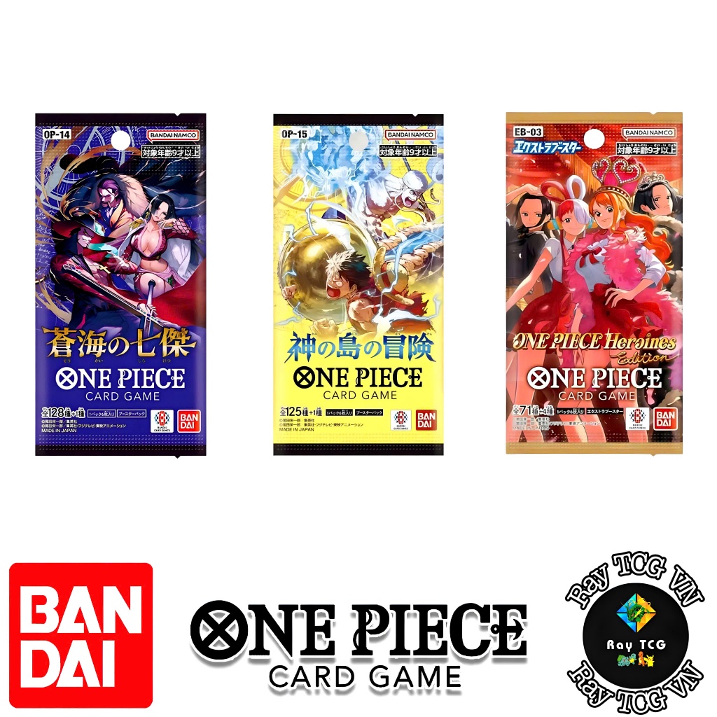 [Chính Hãng] Tổng Hợp Gói Thẻ One Piece Bandai OP12 OP14 EB03 OP15 One Piece Card Game