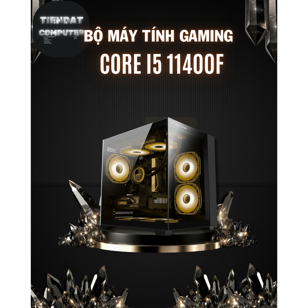 PC Gaming i5 11400F siêu mạnh mẽ, Main B560 GIGABYTE, RAM 16GB, SSD 480GB cho giải trí và làm việc h
