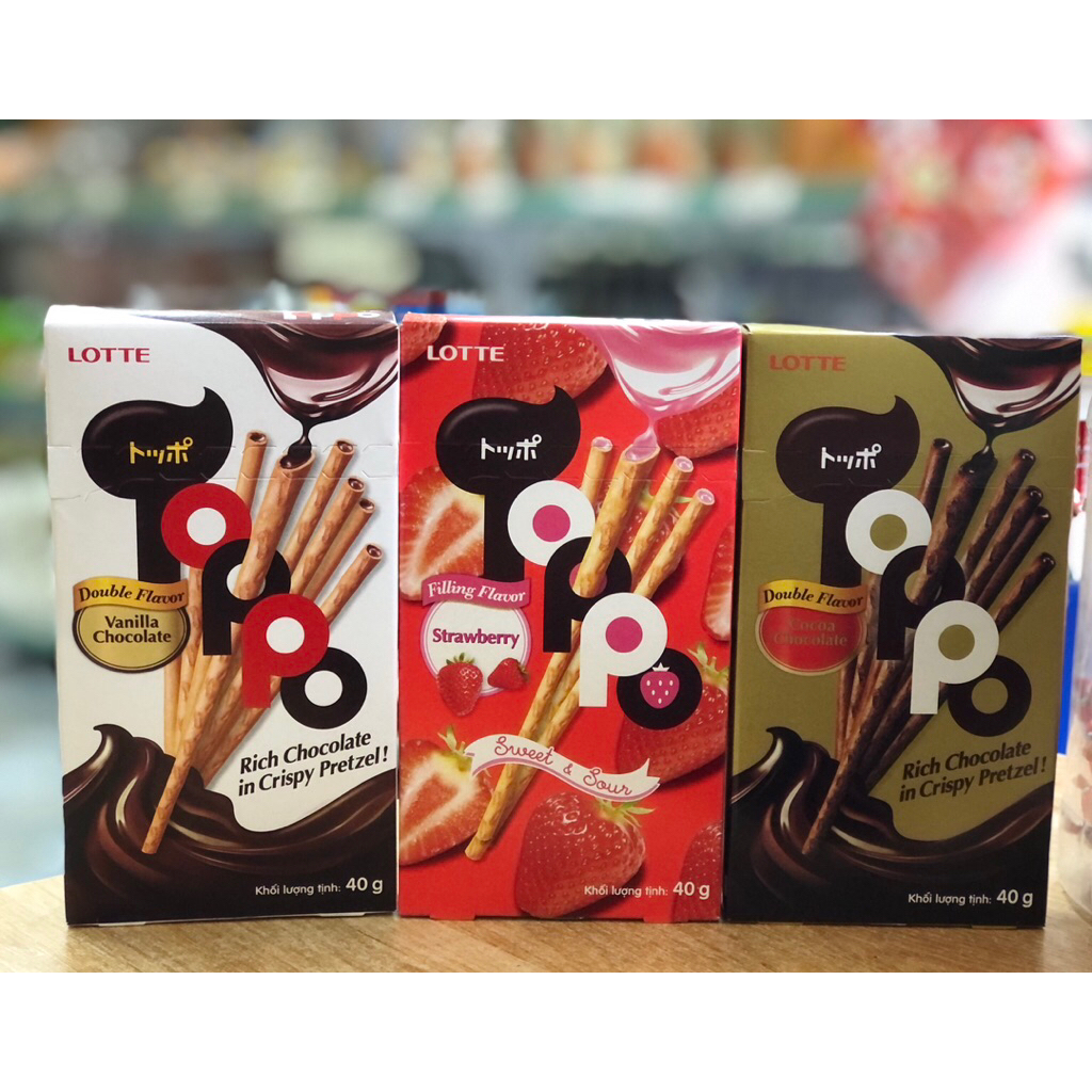 Bánh que giòn Toppo Lotte hộp 40g