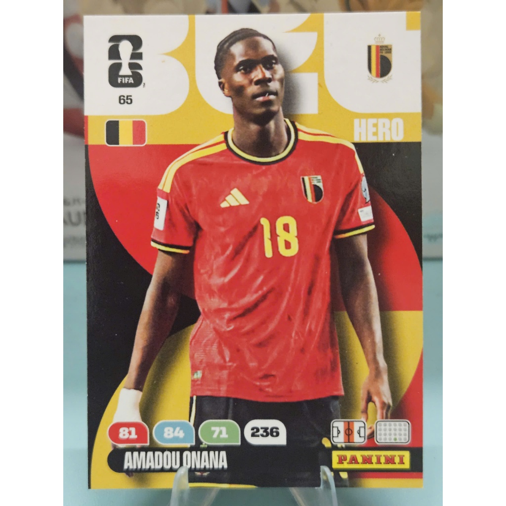 Thẻ Amadou Onana Panini World Cup 2026 (Bỉ)