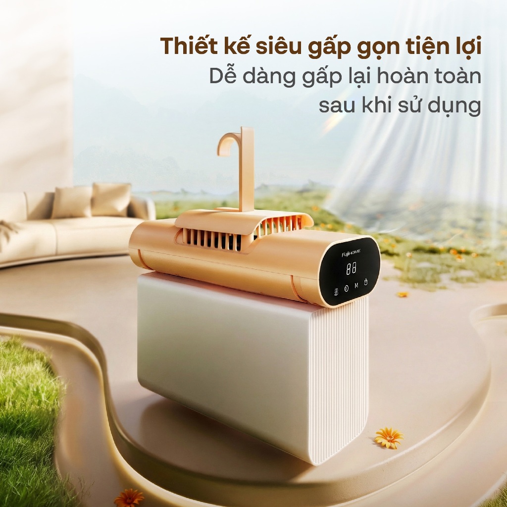 Máy sấy quần áo gấp gọn diệt khuẩn UV tiết kiệm điện FUJIHOME FCD16, lồng sấy quần áo Nhập Khẩu
