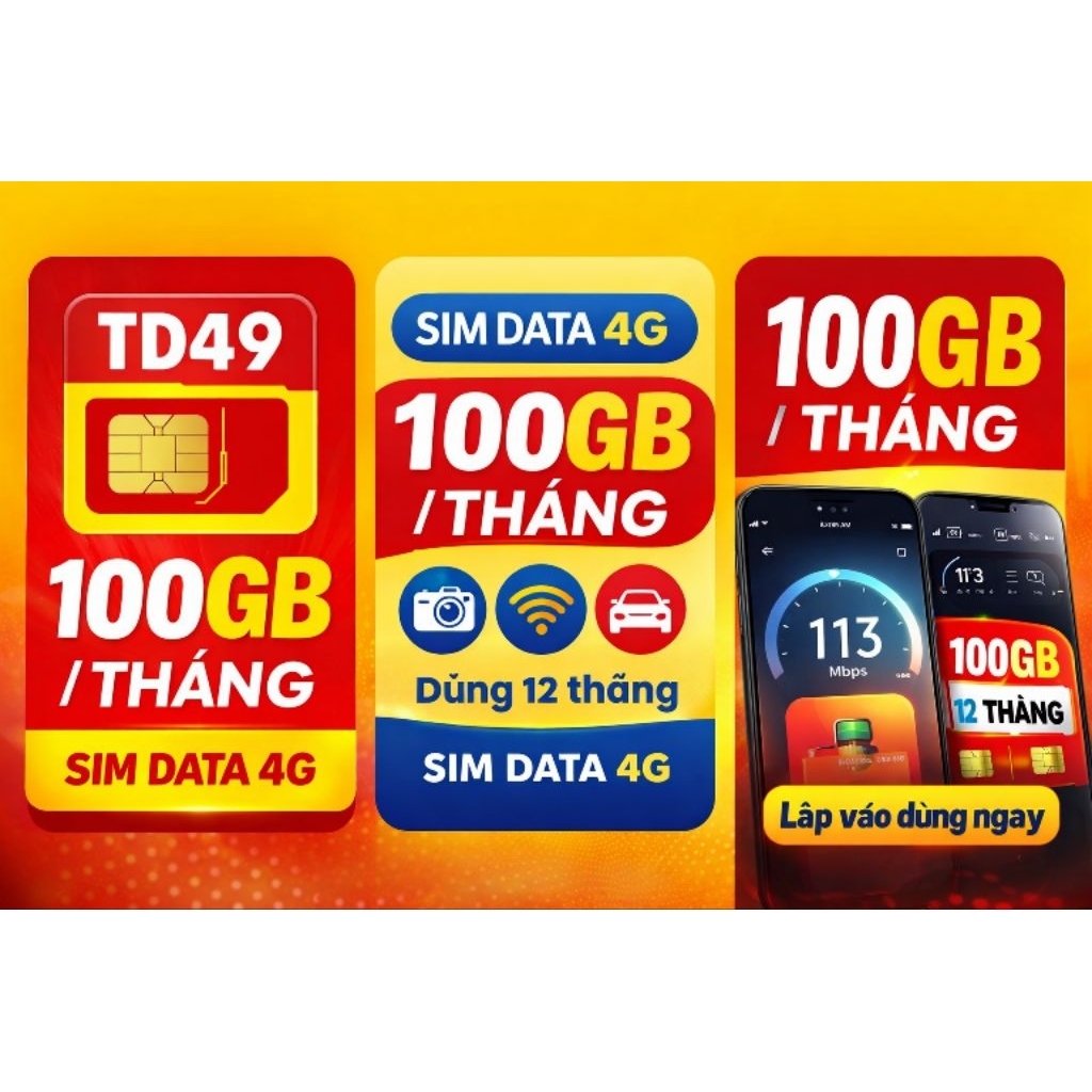 Sim vào mạng 12td49 tốc độ cao dùng cả năm của Vinaphone