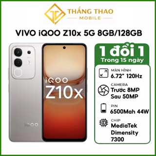 Điện thoại Vivo iQOO Z10x 5G (8GB/128GB) MediaTek Dimensity 7300, Pin 6500mAh  - Hàng nhập khẩu