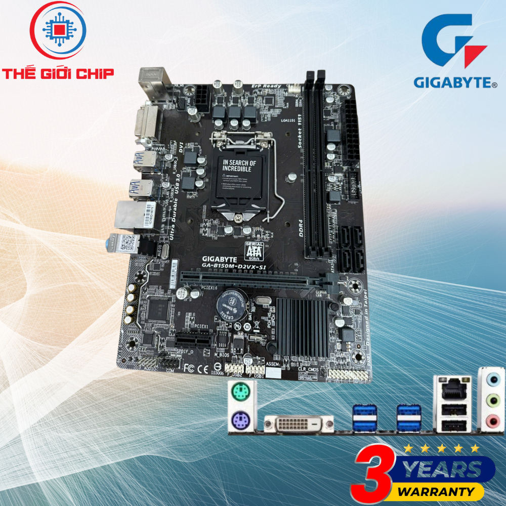 Mainboard (Bo mach chinh) GIGABYTE GA-B150M-D2VX-SI (DVI) I like new Box Bảo hành 36 tháng bởi nhà c