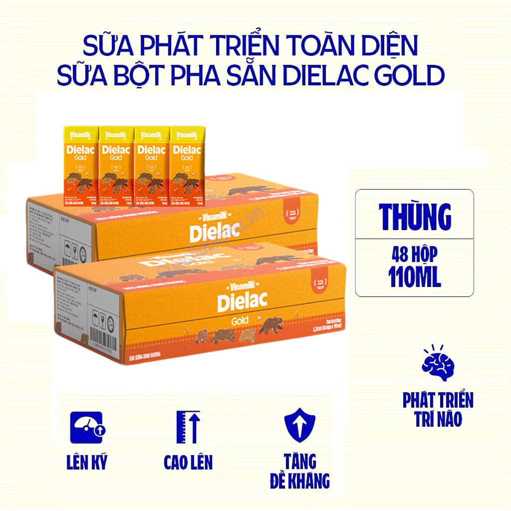 Thùng 48 Hộp Sữa Bột Pha Sẵn Dielac Gold 110ml