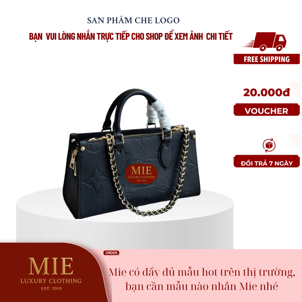 | 𝐌𝐈𝐄 - 𝐋𝐔𝐗𝐔𝐑𝐘 𝐁𝐀𝐆  | TÚI XÁCH DA ONTHEGO EAST WEST size : 25 cm