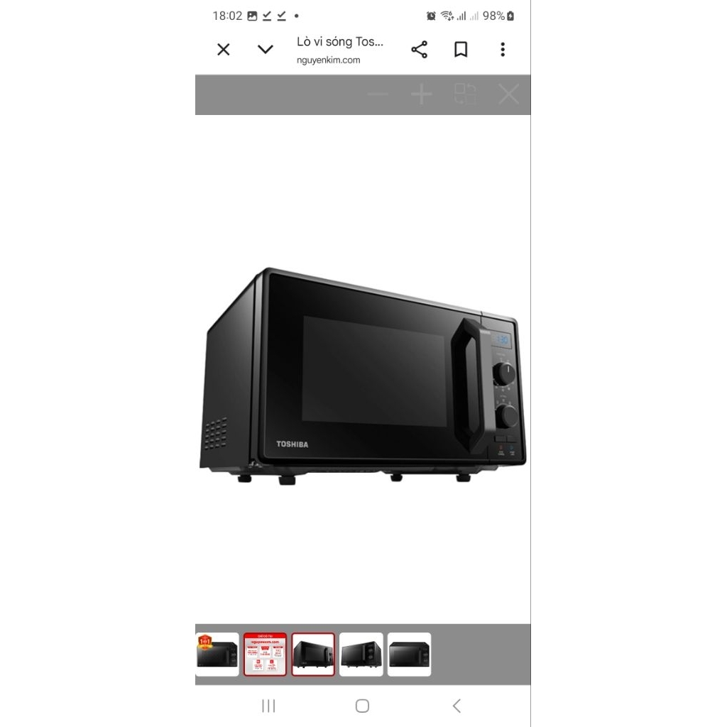 Lò vi sóng Toshiba MW2-AG24PC(BK) - 24 lit - mới 100%