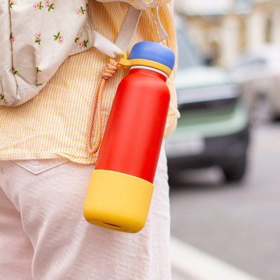 Bình giữ nhiệt EcoFlask 550ml Cầu Vồng cao cấp chính hãng, có ống hút, inox 304, bảo hành 3 năm