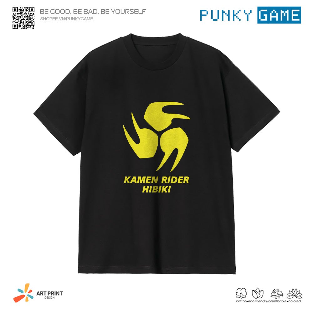 Áo thun Unisex Kamen Rider Hibiki Logo Cotton 100% ngắn tay