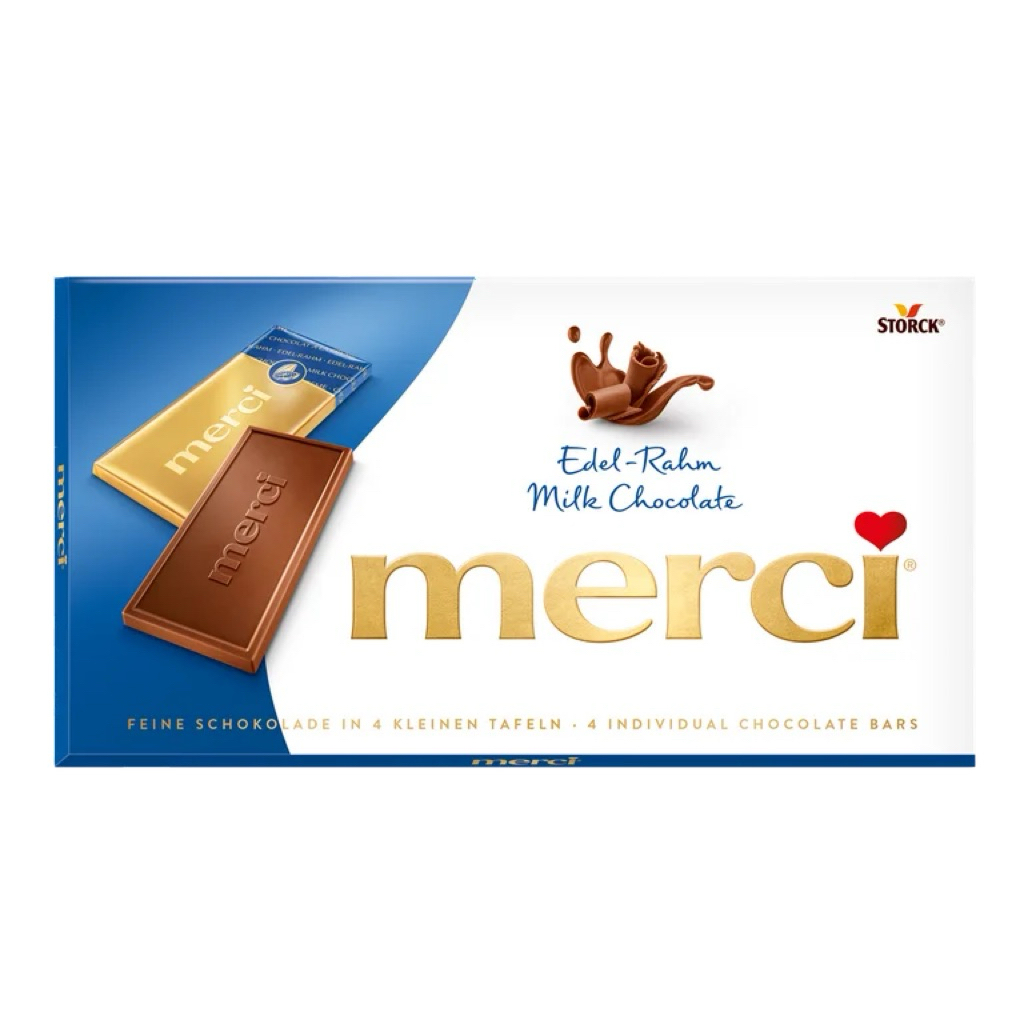 Merci Hộp Sôcôla sữa Edel-Rahm 100g - Socola Cao Cấp Từ Đức, Hương Vị Ngọt Ngào, Quà Tặng Sang Trọng