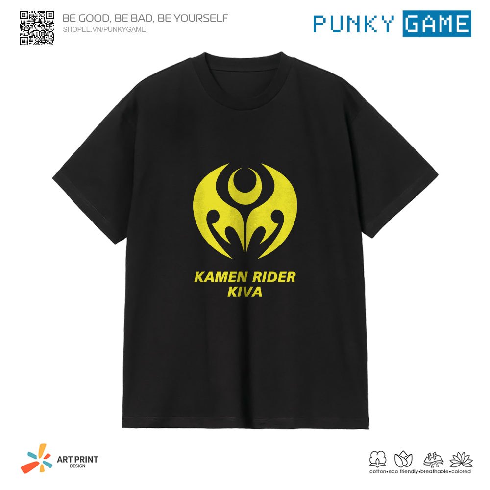 Áo thun Unisex Kamen Rider Kiva Logo Cotton 100% ngắn tay