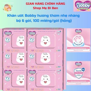 [COMBO 4-6 GÓI] Khăn ướt Bobby không mùi/có mùi 100 miếng/gói