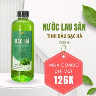Nước lau sàn tinh dầu bạc hà hữu cơ tự nhiên sạch khuẩn thơm mát chai lớn 1000ml Tiệm Ông Nhà Tui