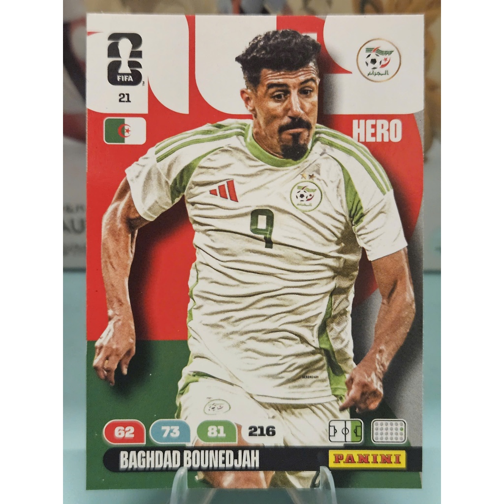 Thẻ Baghdad Bounedjah Panini World Cup 2026 (Algeria)