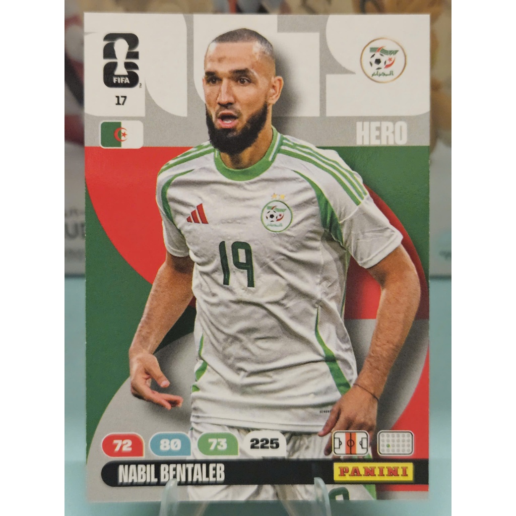 Thẻ Nabil Bentaleb Panini World Cup 2026 (Algeria)