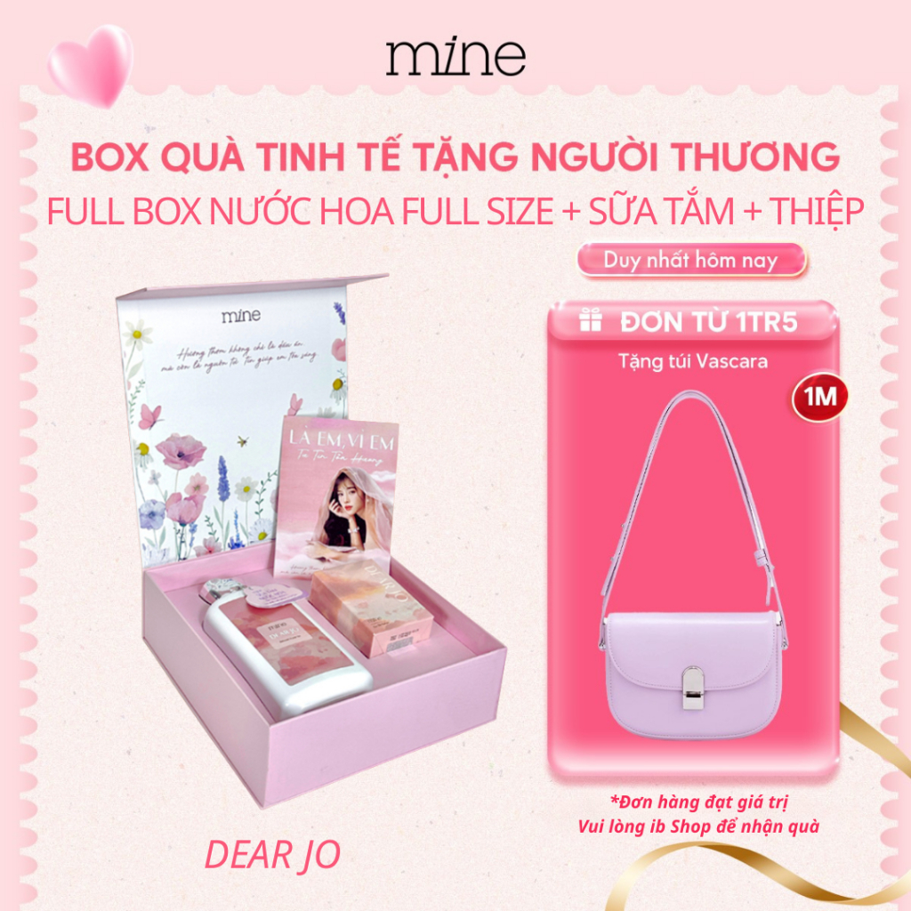 [FULL BOX] Quà Tặng Sinh Nhật Cho Nữ Tinh Tế Gồm Nước Hoa 30ML + Sữa Tắm 470G Thơm Ngọt Ngào Kèm Thiệp