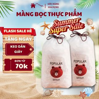 [Quà tặng đơn 70k] Túi Màng Bọc Thực Phẩm Chất Liệu PE Co Dãn Có Chun Siêu Dai Bọc Thức Ăn Tiện Lợi