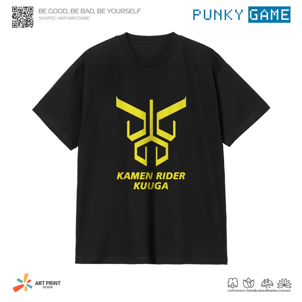 Áo thun Unisex Kamen Rider Kuuga Logo Cotton 100% ngắn tay