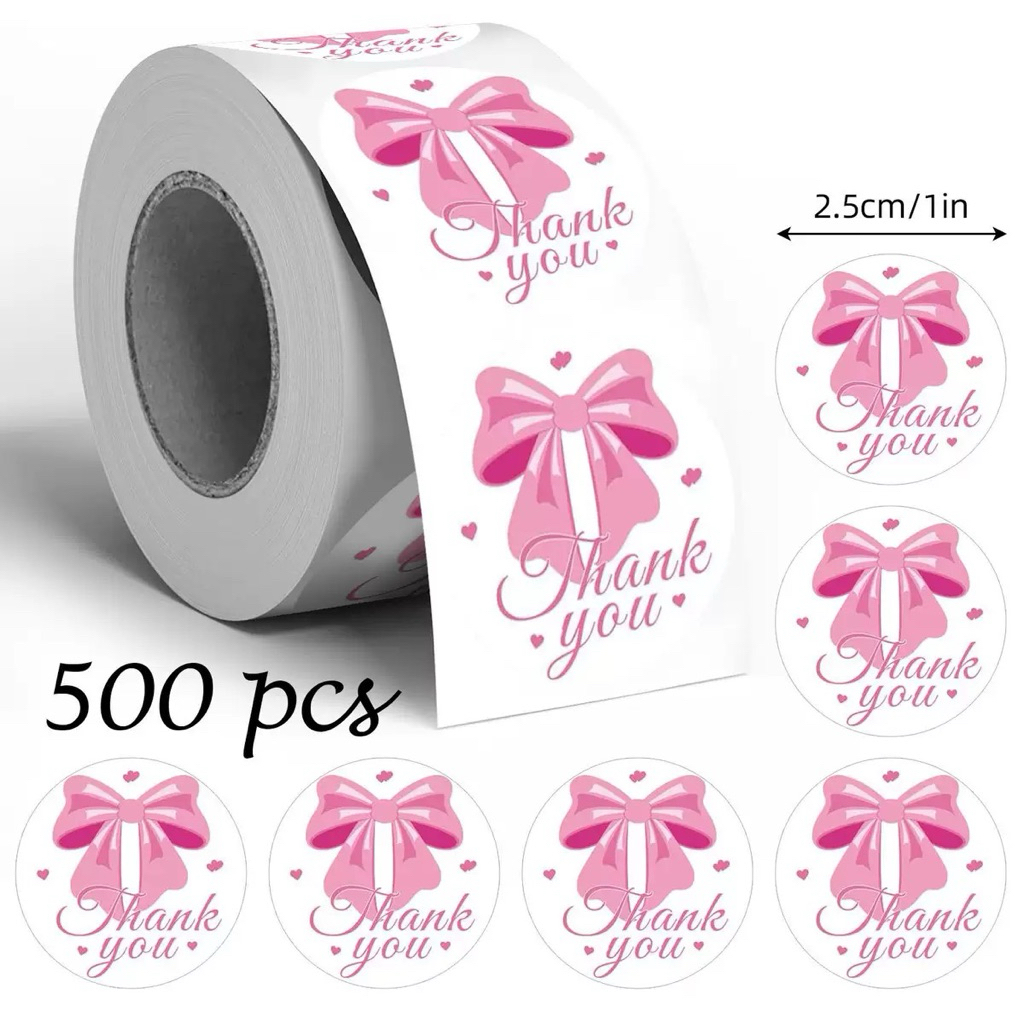 500 miếng tem dán chữ thank you