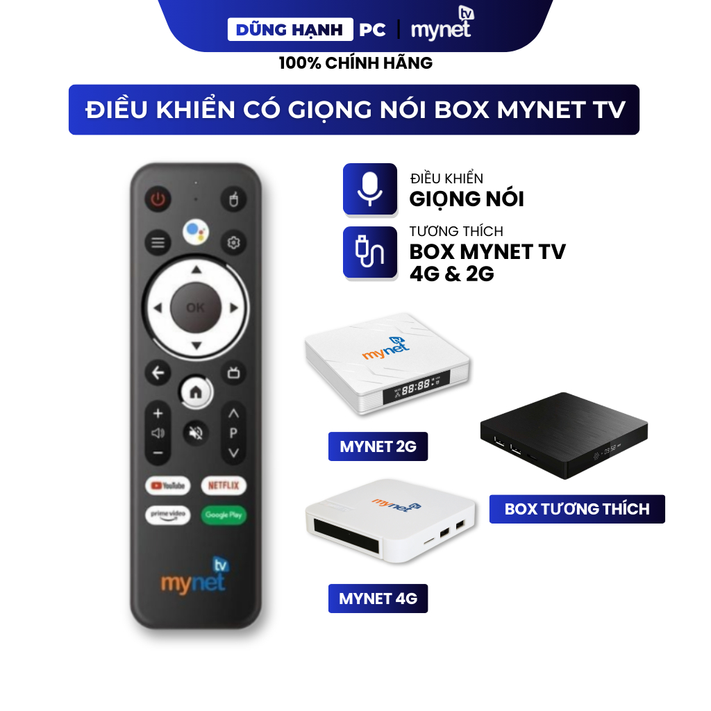 Điều khiển Có Giọng nói MyTV Net1 Android Box Mới nhất 2026 - Có thể dùng cho nhiều loại BOX