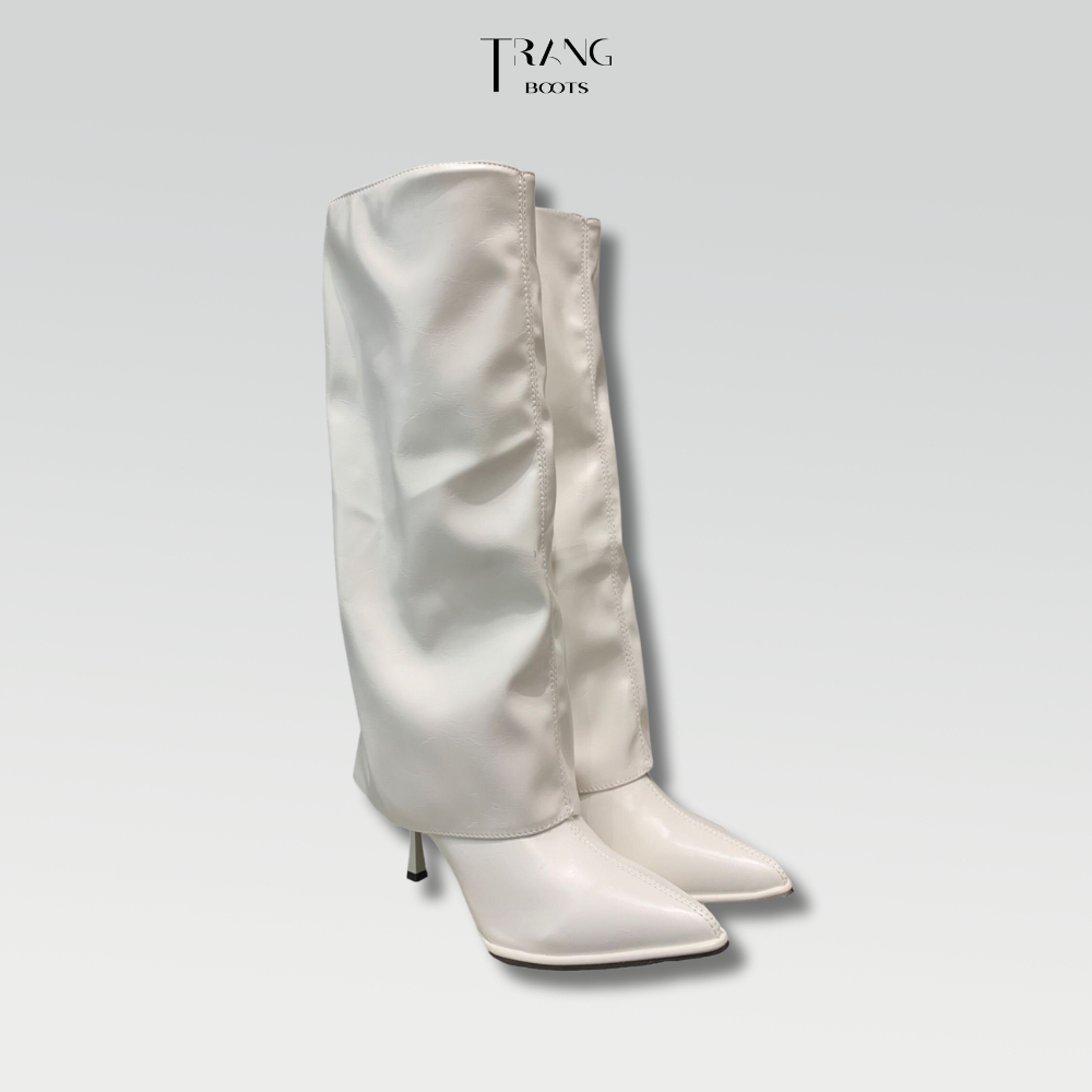 FASHION HIGH HEELS KNEE BOOTS - BOOTS GỐI ỐNG LẬT TRENDY