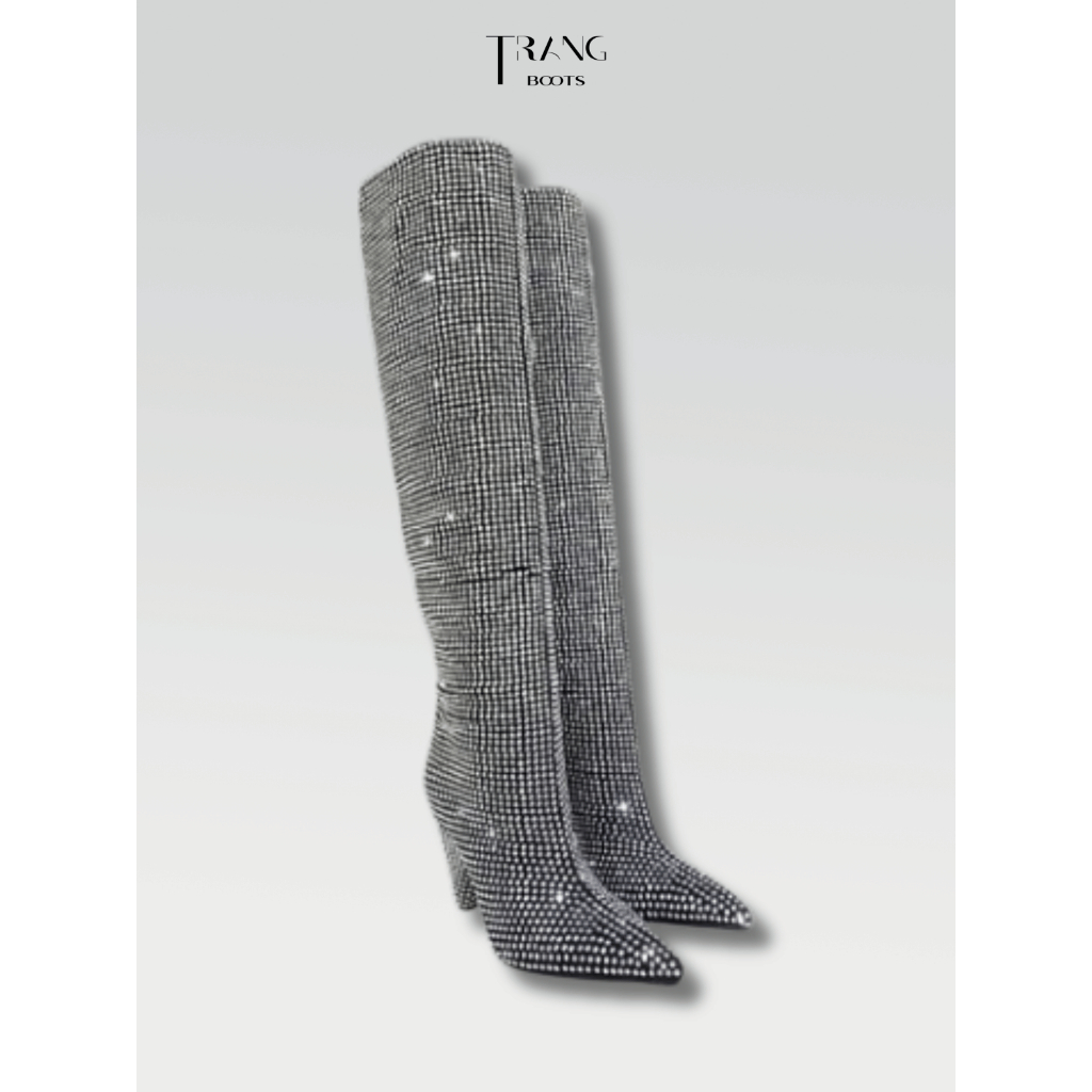 KNEE BOOTS BLING BLING
