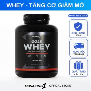 Bột Gold Whey Protein Blend Musaking hủ 2,2kg (Tăng Cơ Giảm Mỡ) + Tặng bình lắc Shaker 600ml