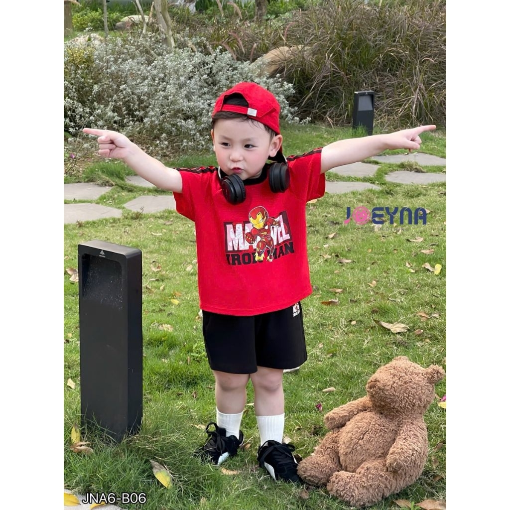 Sét bộ cotton cộc tay thể thao siêu nhân Joeyna