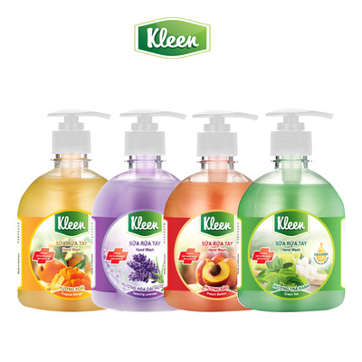 [HB GIFT] Sữa rửa tay Kleen Làm sạch Giúp kháng khuẩn Giúp dưỡng ẩm 500ml