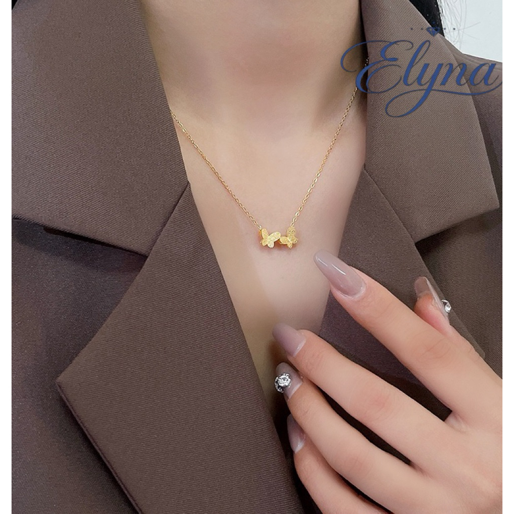 Dây Chuyền Titan Không Gỉ Butterfly Cát May Mắn | Elyna Jewelry