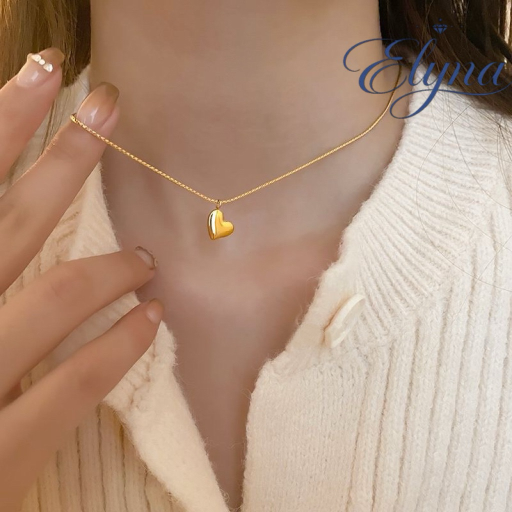 Dây Chuyền Mặt Tim Titan Không Gỉ Thời Trang |Elyna Jewelry