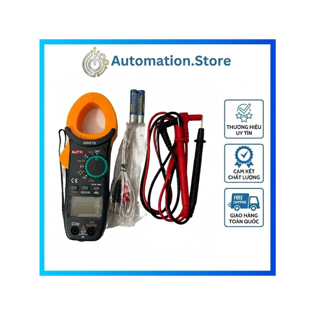 Đồng hồ vạn năng 3266TD NJTY cao cấp đo tụ, tần số, nhiệt độ, điện trở, điện áp chính hãng