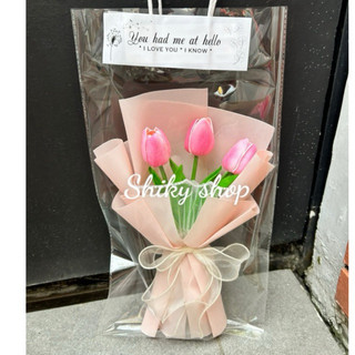 Hoa tulip bó 1 bông kèm túi