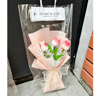 Hoa tulip bó 1 bông kèm túi