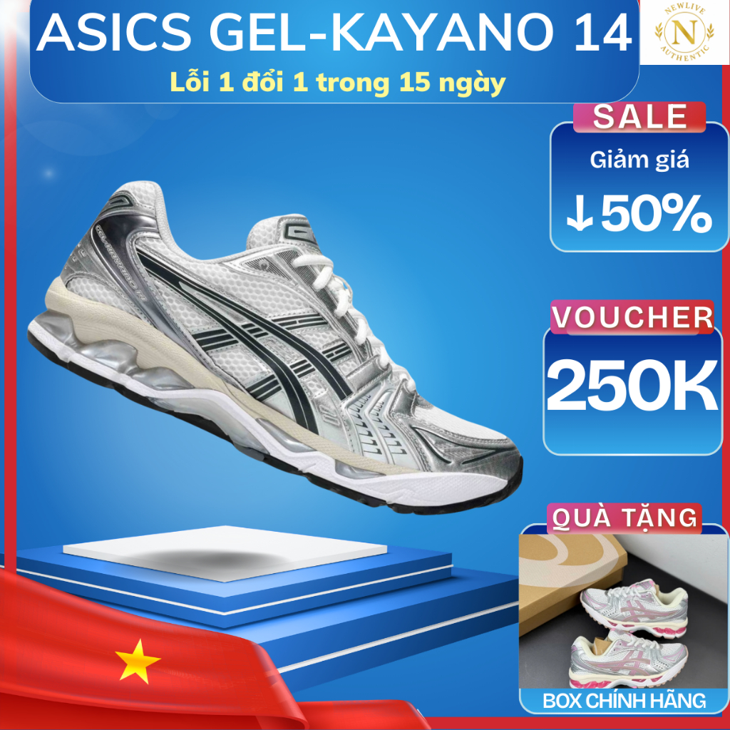 [Hàng CHINH HANG] Giày ASICS Gel-Kayano 14 Basic Nam Nữ Chạy Bộ - FULL CHECK
