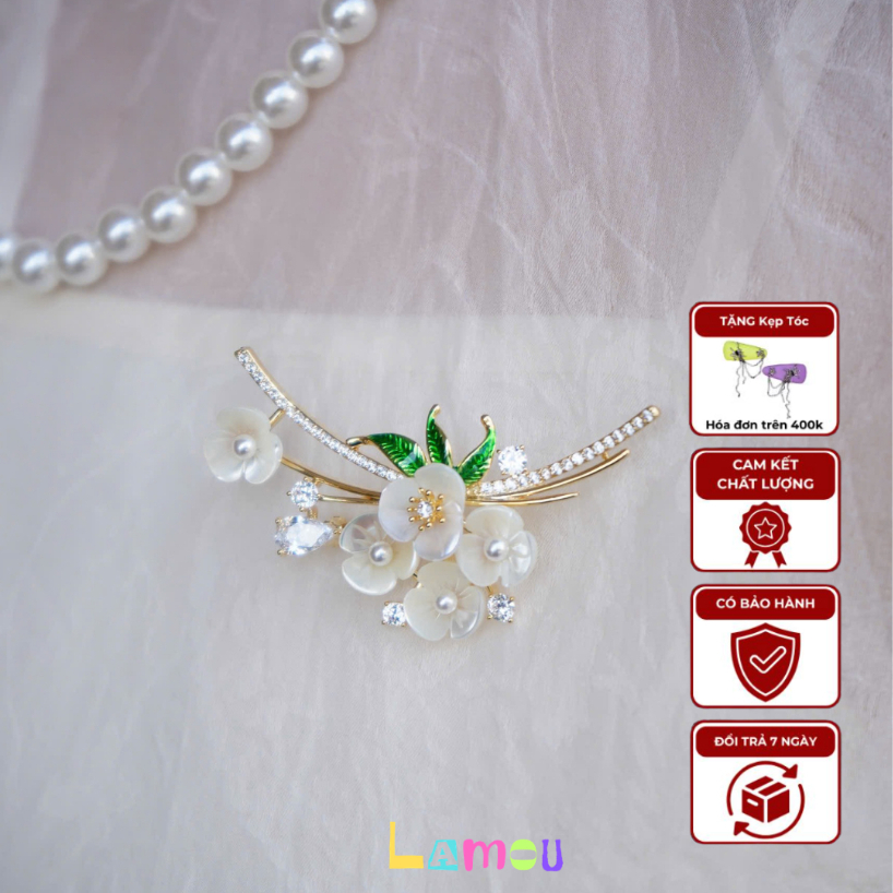 Ghim cài áo Style Y2K Bạc S925 Bách thuận vi phúc Phụ kiện Y2K