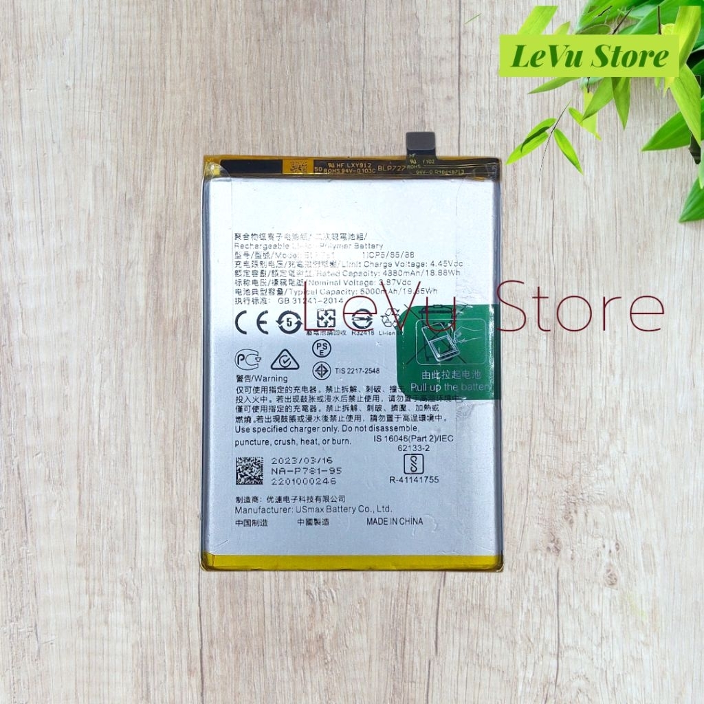Pin Oppo A52 , A72 [BLP781 / 5000mAh]