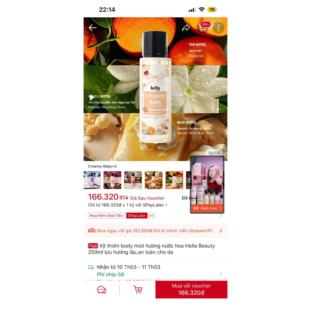 bodymist hella mùi này còn cỡ 50% t pass rẻ mọi ng thử mùi nha