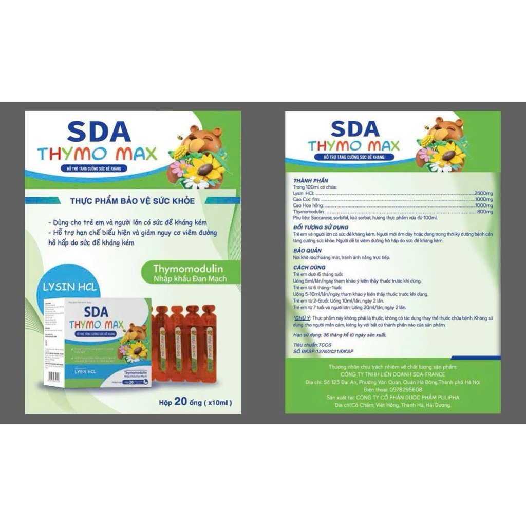 SDA Thymo Max (Lysin HCL + Thymomodulin)