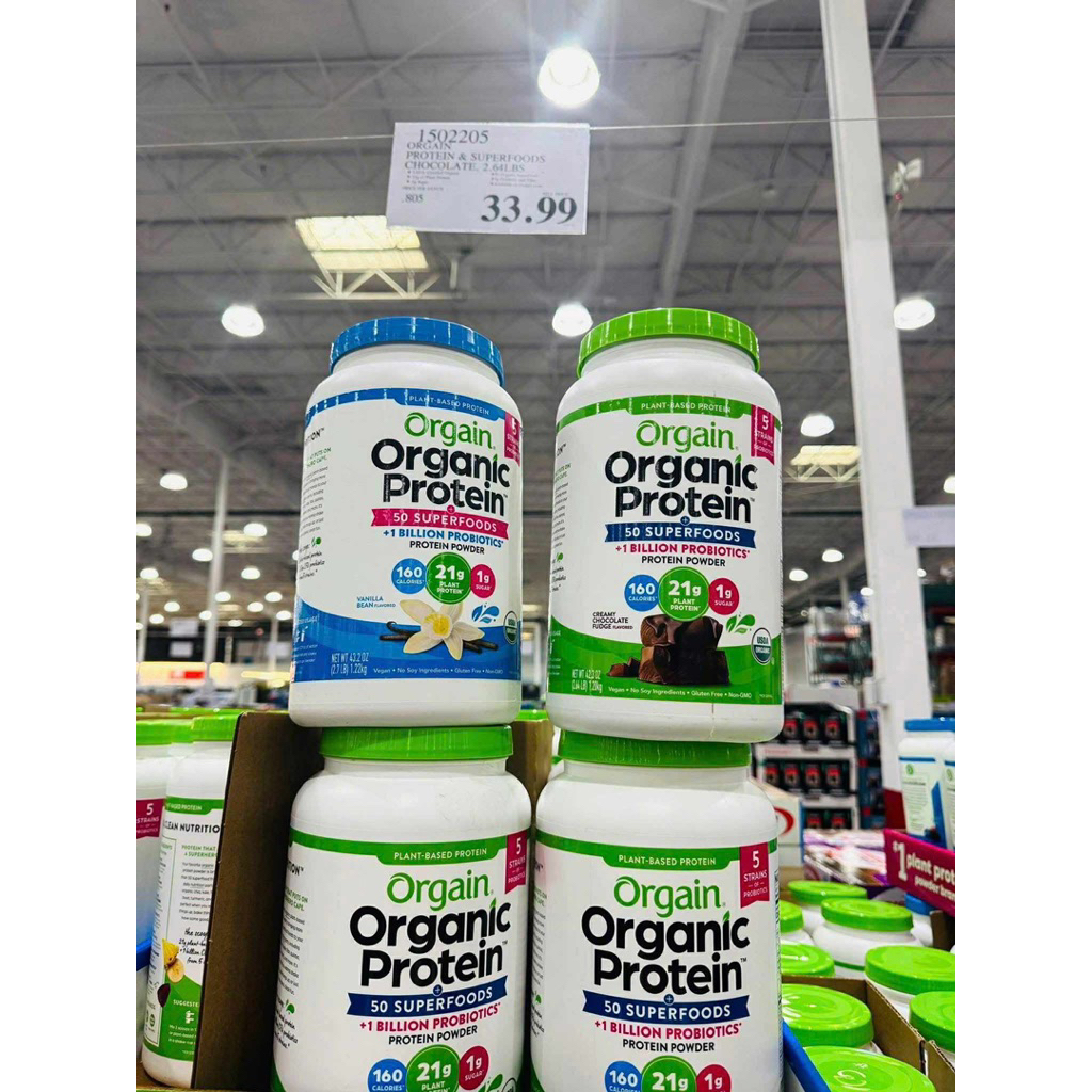 Bột Protein Orgain Hữu Cơ Thuần Chay Organic Protein Superfoods -Hàng Mỹ Mẫu Mới