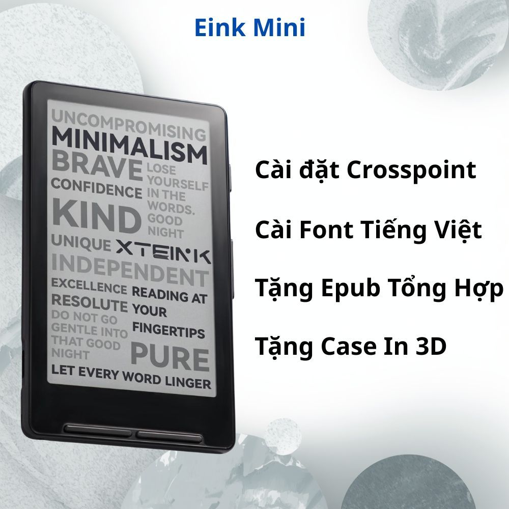 Máy đọc sách Xteink x4 x3 - TẶNG CASE in 3d cài đặt sẵn crosspoin tiếng việt, đọc epub , đọc sách file txt,epub, xtc