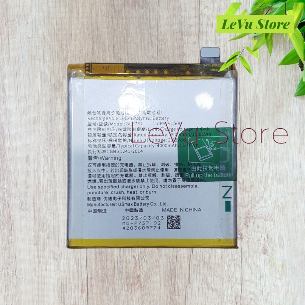 Pin Oppo Reno 2F / Reno 2Z [BLP737 / 4000mAh]