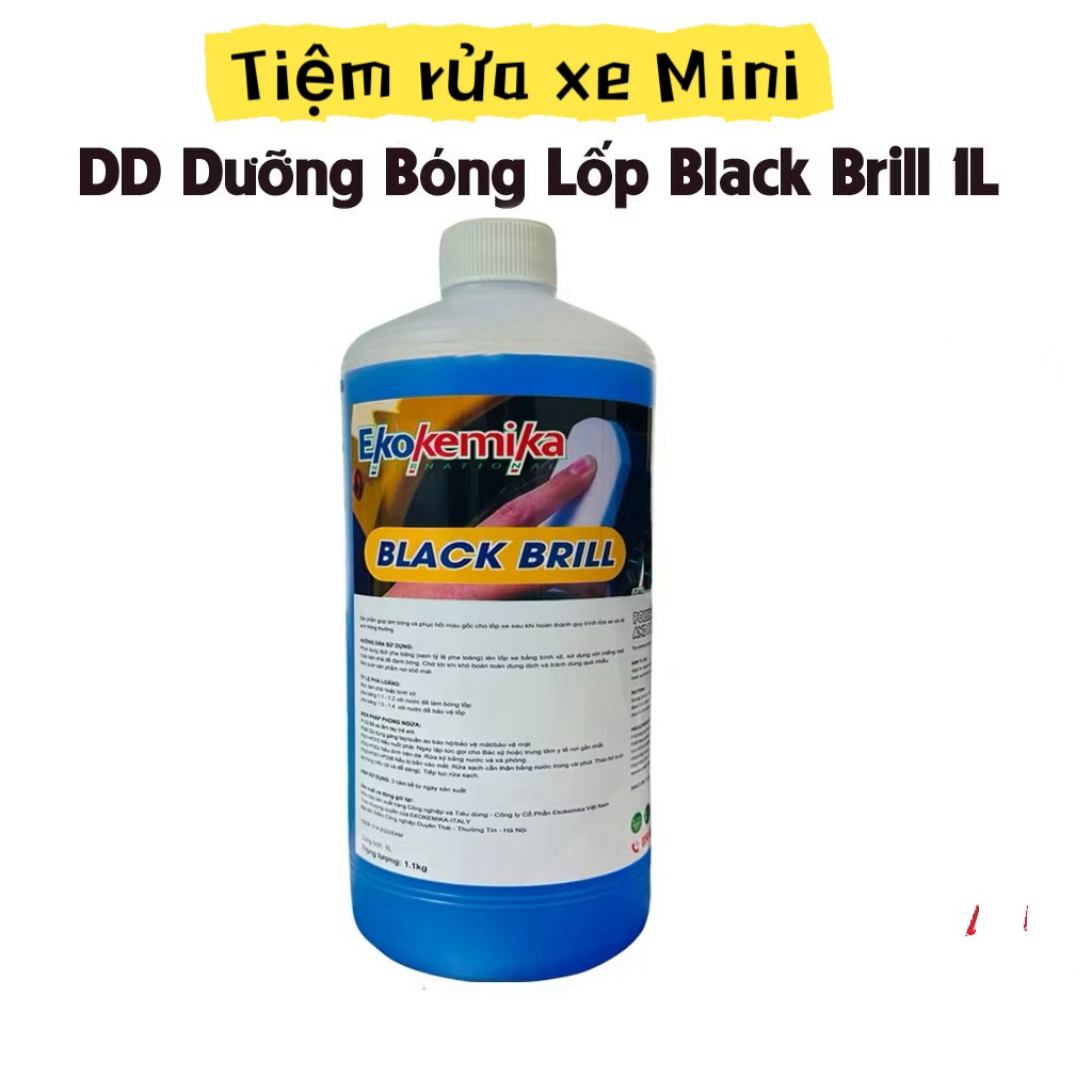 Nước Làm Đen, Bảo Vệ Bóng Lốp Black Brill Ekokemika 1L(Chính Hãng)