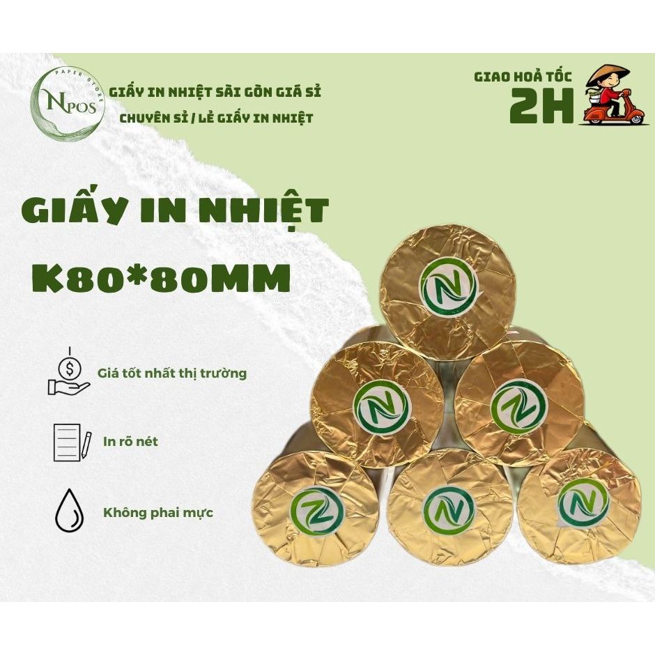 [THÙNG] Thùng Giấy In Bill K80mm, Giấy In Nhiệt, Giấy In Hóa Đơn, Giấy In Bill K80