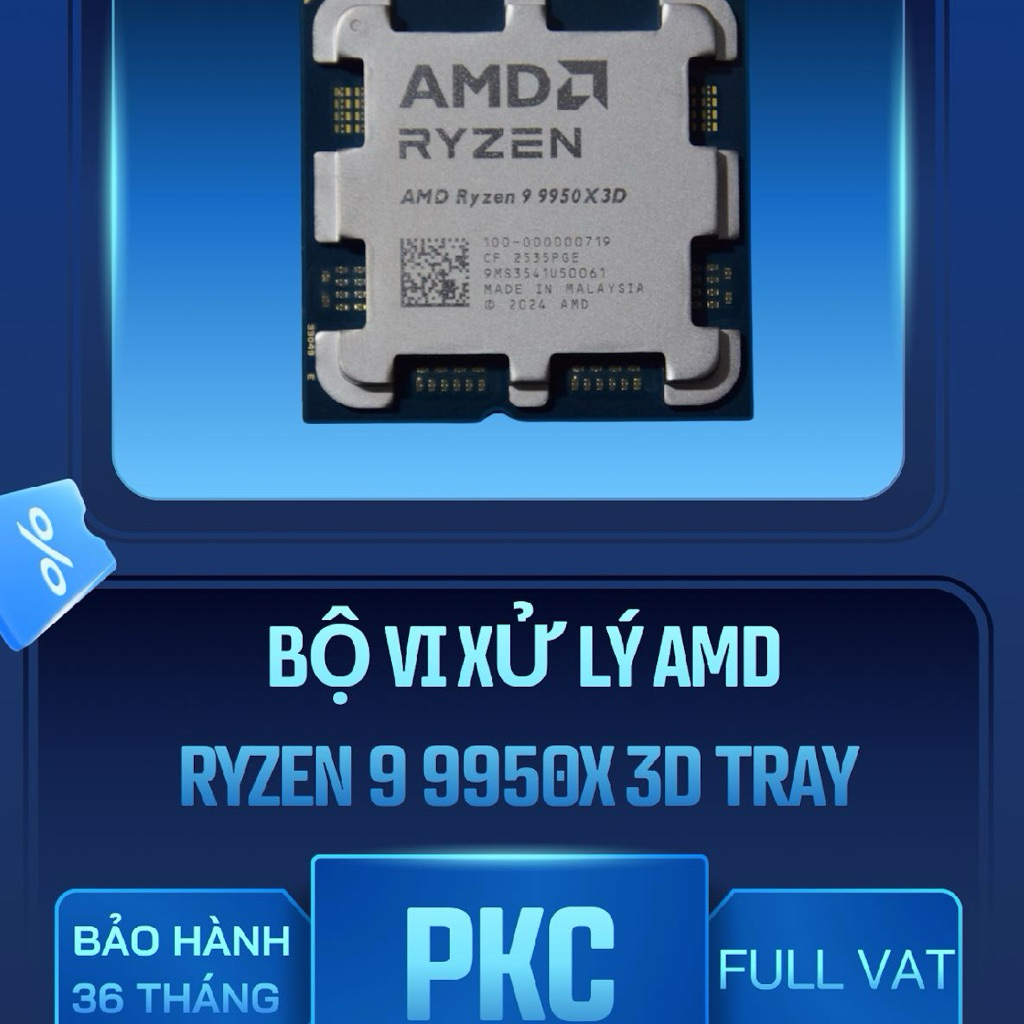 [FULL VAT ] CPU AMD Ryzen 9 9950X3D 4.3GHz (5.5GHz Up Boost)/ 144MB Cache