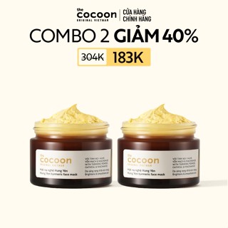 [MUA 2 GIẢM 40%] Combo 2 Mặt Nạ Nghệ Hưng Yên Giúp Sáng Da Và Mờ Thâm Cocoon 30ml