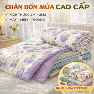 Chăn bốn mùa. Chăn sơ đũi đậu .chất vải và kiểu mẫu rất đẹp và mát. kích thươc 2mx2m2