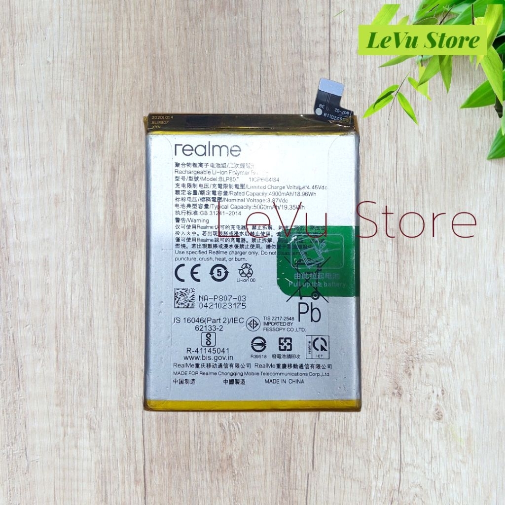 Pin Realme V5, Realme 7, Narzo 30 Pro [BLP807 / 5000mAh]