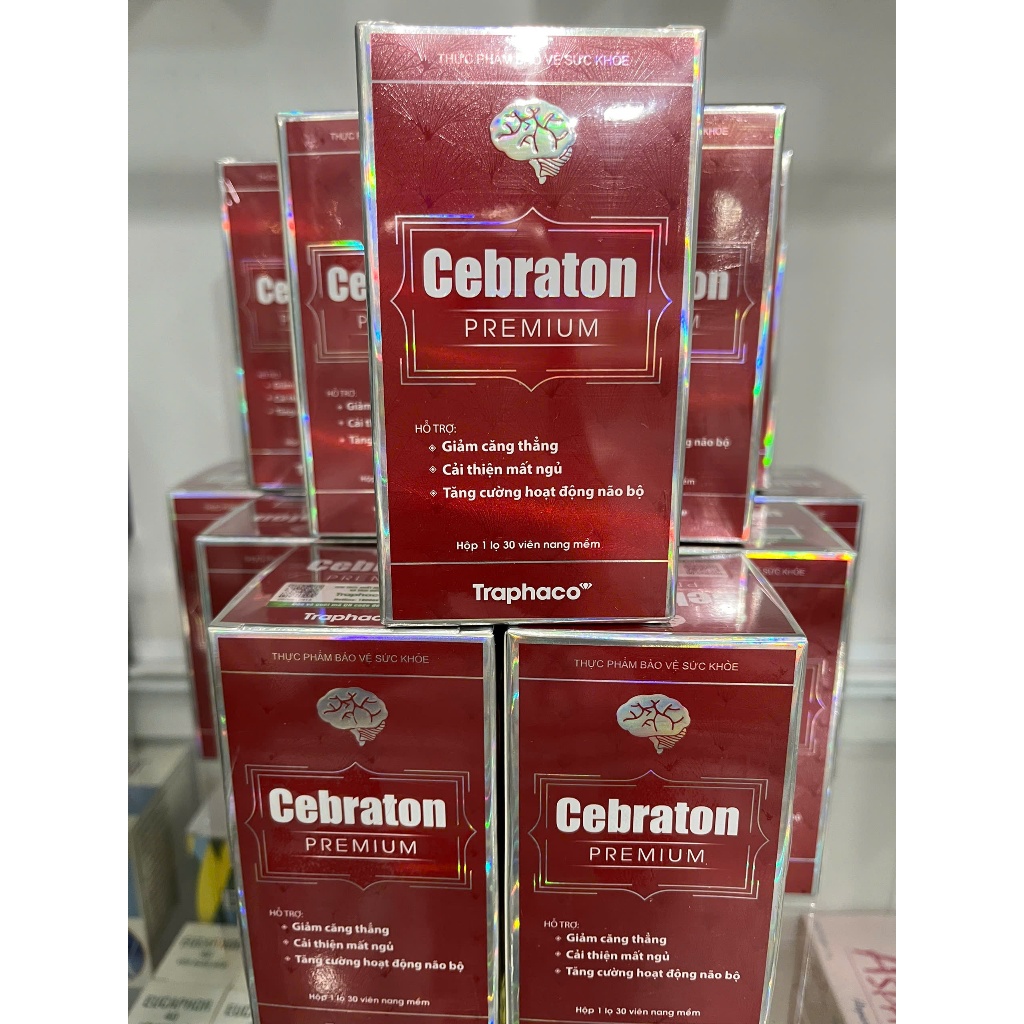 Viên uống Bổ Não Cebraton Premium Traphaco tăng cường hoạt động não bộ, giảm căng thẳng, mất ngủ