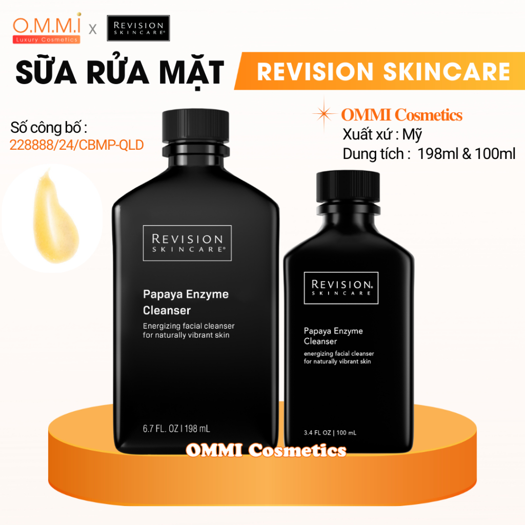 REVISION SKINCARE - Sữa rửa mặt Papaya Enzyme Cleanser | OMMI Cosmetics